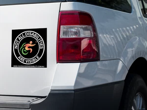Not All Disabilities Are Visible Disabled Car Sticker Decal Hidden Disabilities - Picture 1 of 26