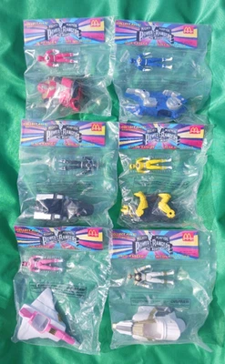 MCDONALDS HAPPY MEAL 1995 MAYY MORPHIN POWER RANGERS O FILME CONJUNTO COMPLETO COM 6 - Imagem 1 de 4