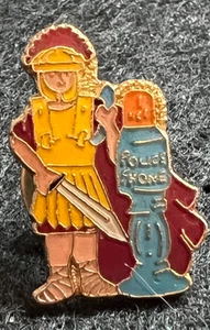 ROMAN CENTURION WITH POLICE PHONE POST PIN BADGE - Picture 1 of 3