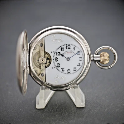 Hebdomas 8 Day Silver Full Hunter Pocket Watch - Image 1 of 4