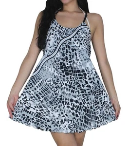 LA LEELA Women's Beach Dress Kaftan Casual Aloha Party Outfit US 8-14 Black_P574 - Picture 1 of 3