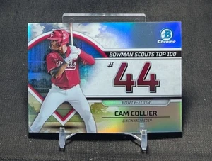 Cam Collier Top 100 Rookie 2023 Bowman Chrome Card #BTP-44 Cincinnati Reds - Picture 1 of 2
