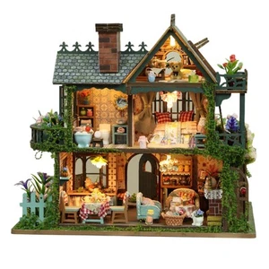 Miniature House Kit, Dollhouse Kit, Miniature Kit, DIY Mini House Building Ki... - Picture 1 of 5