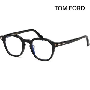 Tom Ford Blue Light Blocking Glasses Frame TF6013KB 001 Luxury Square Black Horn - Picture 1 of 4