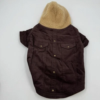 Top Paw Dog Sudadera con Capucha Pana Chaqueta con Capucha Marrón Moda Ropa para Mascotas Foto 1 de 4