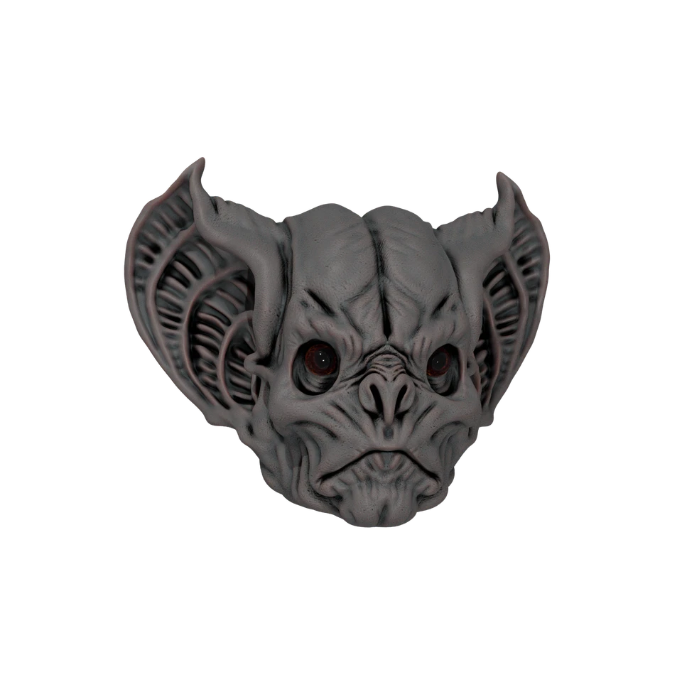 1/12 Scale Head [Unpainted]: Man Bat (More Bat) - Image 1 of 1