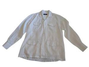 Cad & The Dandy Herren Bespoke Leinen Safari Hemd ca. Größe M - Bild 1 von 5