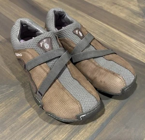 Teva Brown Shay Slip On Mesh Leather Womens Hike 6115 Walk Hipster Shoes Size 10 - Picture 1 of 11