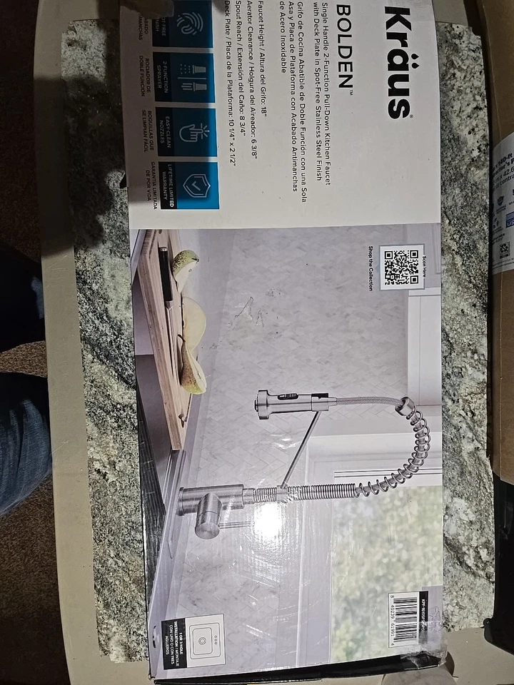 Kraus Bolden KPF-1610SFS Kitchen Faucet with Pull-Down Sprayhead - Stainless Steel