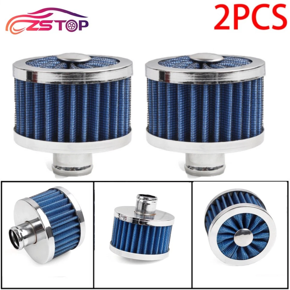 2X 1" Extra Flow Breather Blue 1" Push In Vent Filter for Valve Cover Foto 1 de 4