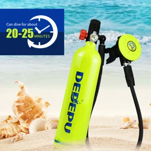 Mini Scuba Diving Case Kit Oxygen Tank Pump Equipment Underwater Breath Cylinder - Picture 1 of 48