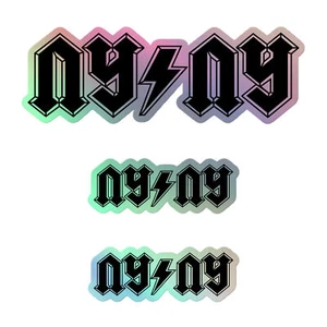 NY NY Heavy Metal NYC 3 Holographic Stickers on One Sticker Sheet - Picture 1 of 4