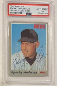 1970 Topps Sparky Anderson - Reds - Signed / Autographed Card - PSA/DNA COA - Picture 1 of 1
