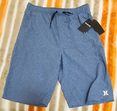 NWT HURLEY VALERIAN BLUE Hybrid Quick Dry Swim Shorts / Shorts Boys XL  msrp $35 - Image 1 of 2
