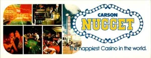 Carson City NV Nevada NUGGET HOTEL & CASINO Glücksspiel 31⁄2 x 9 Werbung Postkarte - Bild 1 von 2
