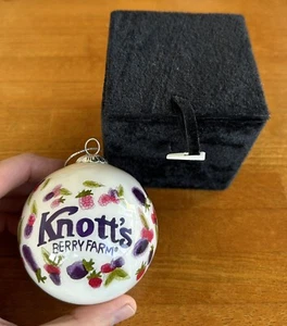 Knott’s Berry Farm Art Reverse Paint Boysenberry Knotts Christmas Ornament - Picture 1 of 5