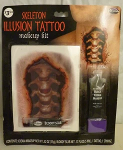 Kit de maquillaje tatuaje Skeleton Illusion nuevo en paquete - Imagen 1 de 3