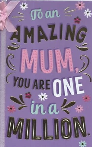 To an Amazing Mum you are one in a million -Mother's Day Card - Picture 1 of 2