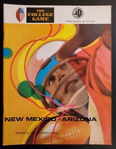New Mexico Lobos Arizona Wildcats Football Program 9/28 1968 QB Mark Driscoll