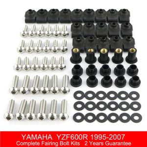 Kit de pernos de carenado de acero inoxidable tornillo de carrocería apto para Yamaha YZF600R 1996-2007 - Imagen 1 de 8