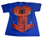 Mad Engine Marvel Spiderman Comic Costume Blue T-Shirt Medium Mega 2000s