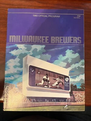 1980 Milwaukee Brewers Official Program Brewers v Angels - Not Scored - Image 1 of 2