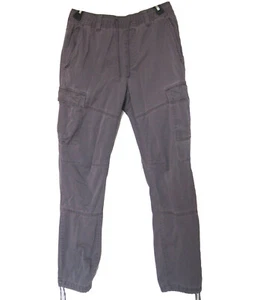 YOUNG MENS Cargo Pants Gray Grey Size S Small Elastic Waist No Boundaries - Picture 1 of 6