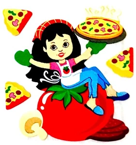 *VINTAGE* Pegatinas Scratch 'n Sniff PIZZA Sandylion 1 cuadrado - Imagen 1 de 1