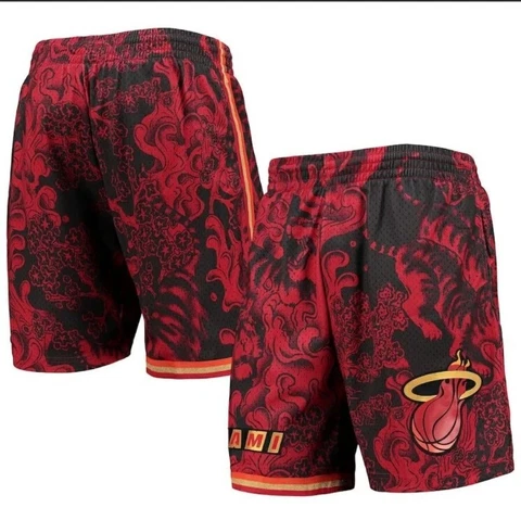 Mitchell & Ness Miami Heat Chinese New Year Swingman Basketball Shorts Sz XL Cover