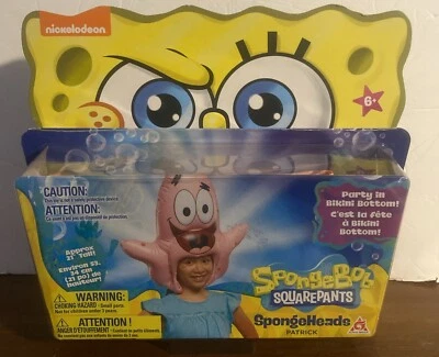 Nickelodeon Bob Esponja Cabezas Esponja 21" Inflable Fiesta Disfraz Sombrero. Patrick. Foto 1 de 4