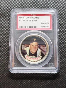 1964 Topps Baseball Coins #77, PSA 8, Bob Friend Pittsburgh Pirates Vintageš„ - Picture 1 of 2