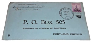 1943 SP&S SPOKANE PORTLAND AND SEATTLE TRAIN #24 RPO SEASIDE OREGON ENVELOPE - Picture 1 of 1