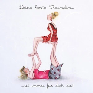 Holzbild Deine beste Freundin | Frauen Sport | Bild Druck Wandbild 20 cm - Bild 1 von 2