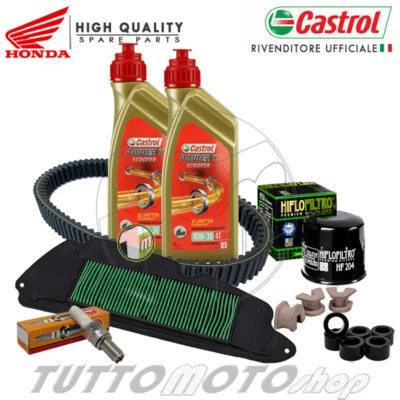 CASTROL - HIFLO - BANDO - NGK Tagliando HONDA SH 350 ABS 2021 2022 2023 / Olio Castrol + Kit Trasmissione