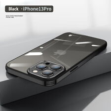 Metall Glas Klar Hülle Hardcover Case iPhone 13 Pro Max 12 Kamera Schutztasche