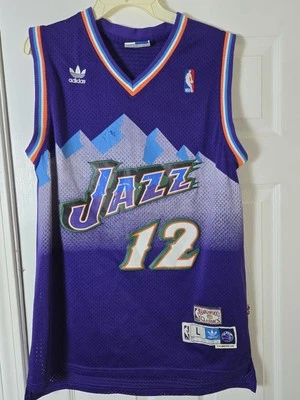 Camiseta Adidas Hardwood Classics John Stockton Utah Jazz Para Hombre Talla Grande +2 Foto 1 de 4