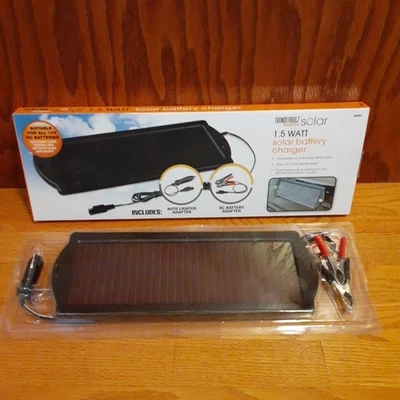 Cargador de panel de coche con mantenedor de batería solar de 12 voltios Thunderbolt de 1,5 vatios  Foto 1 de 4