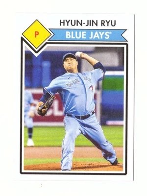 2020 Topps 582 Montgomery Club Lost Design - TORONTO BLUE JAYS 5 Hyun-Jin Ryu - Image 1 of 3