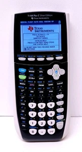 Texas Instruments TI-84 Plus C Silver Edition Color Graphing Calculator w/ Cord - Picture 1 of 7