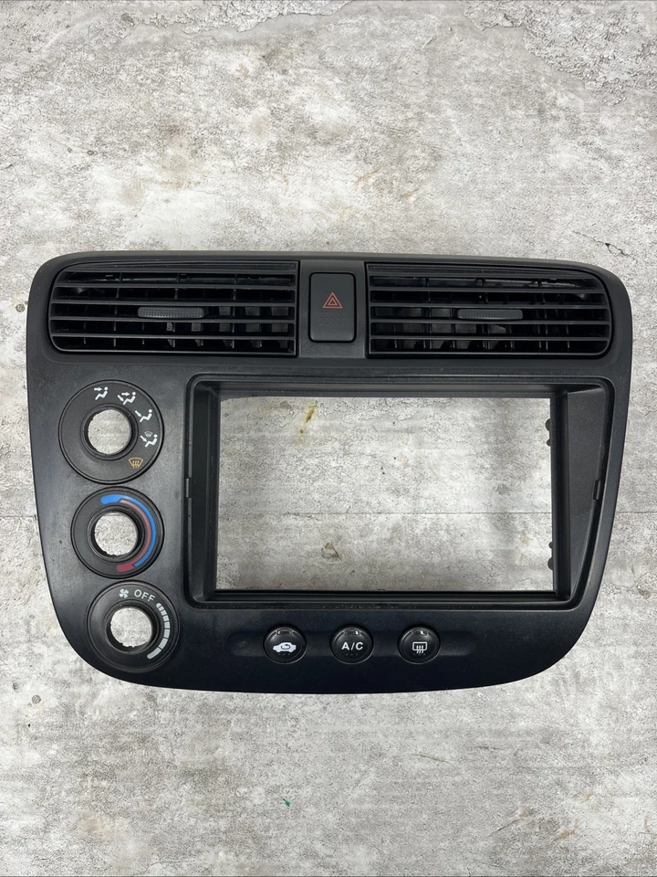 Honda Civic 2001-2005 rejillas de ventilación centrales tablero radio control de clima bisel negro Foto 1 de 4