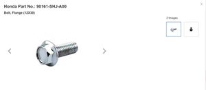 (1) BNIB OEM 05-23 Honda Engine Cradle Front / Rear Support Bolt, Flange (12X30) - Picture 1 of 4