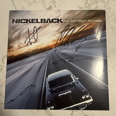 NICKELBACK All The Right Reasons SIGNED Vinyl LP AUTOGRAPHED Chad Kroger NEW!! Foto 1 de 2