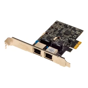 DELOCK Network Card 408111EX2D Dual RTL8111E RJ45 10/100/1000Mbps PCIe X1 - Picture 1 of 3