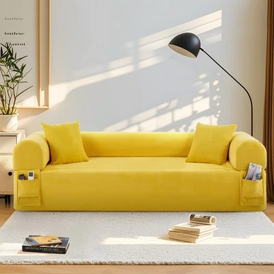 Напольный диван - 3 сиденья компрессионный диван с подушками гибридный диван с карманами пружина - Изображение 1 из 4