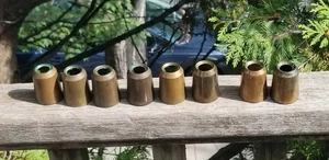 VINTAGE BRASS CANDLE FOLLOWERS NO DRIP - Picture 1 of 24