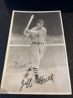 1939 R303 BASEBALL~ASSINADO JEFF HEATH GOUDEY PREMIUM~CLEVELAND INDIANS~FRETE GRÁTIS - Imagem 1 de 4