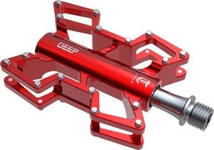 gobike88 DEEP T1C Light Weight Alloy Pedals for Trail, 310g/pair, Red, E79 - Picture 1 of 1