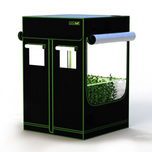 Betterbox 120x120x180 cm Growbox für niedrige Decken Grow Zelt Indoor Growtent