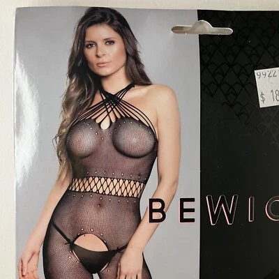 Bodystocking Be Wicked Criss Cross con tiras cuello halter sin mangas red 1891 Foto 1 de 4