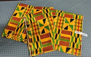Ankara 100% cotton African Fabric, Wax Print 12 Yds T-5033 Kente Multi-Colored - Picture 1 of 5